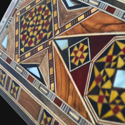 Şam Mozaik Kalem, Takı ve Tesbih Kutusu – Sedef Kakmalı El Yapımı