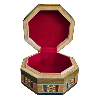 Elegant Damascene Mosaic Box – Mother of Pearl & Velvet