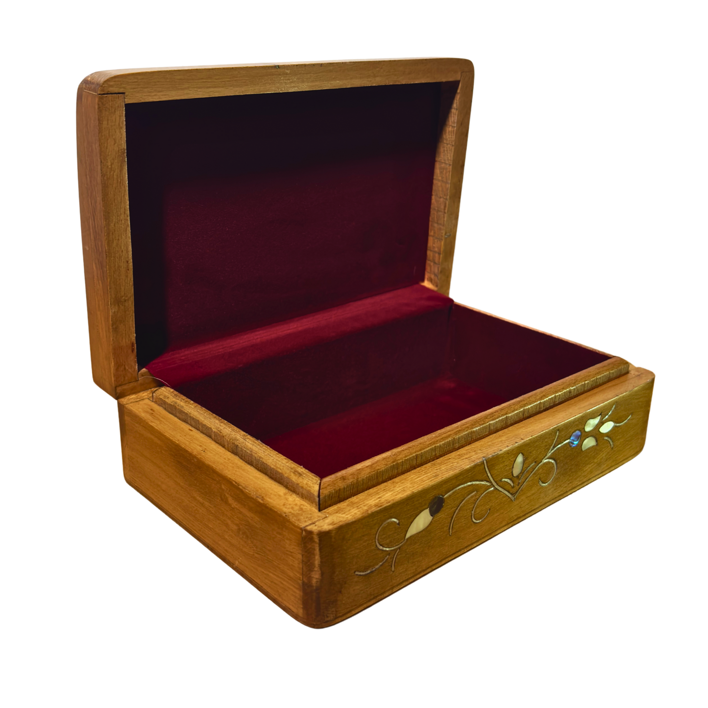 Handgefertigte Luxusbox aus Damaskus – Perlmutt & Samteleganz