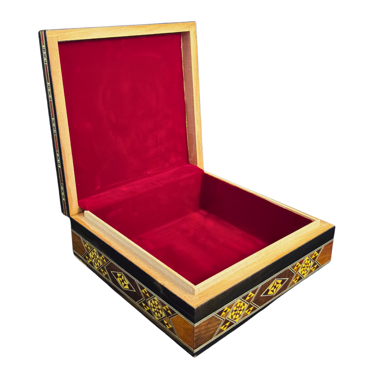 Scatola Artigianale in Mosaico Damasceno – Madreperla e Velluto