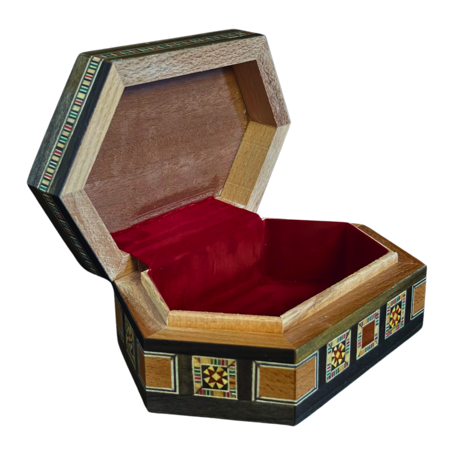 Refined Damascene Mosaic Box – Mother of Pearl & Velvet