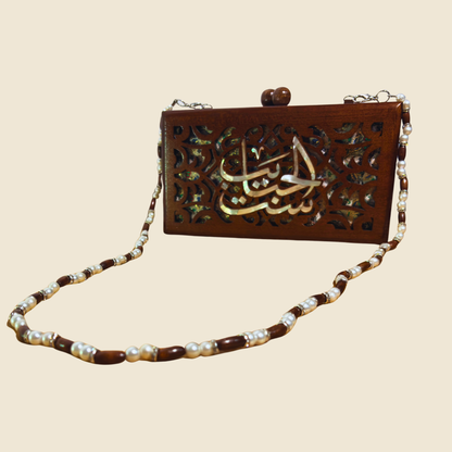 Mother – Handgefertigte Luxus-Clutch aus Damaskus mit Perlmutt