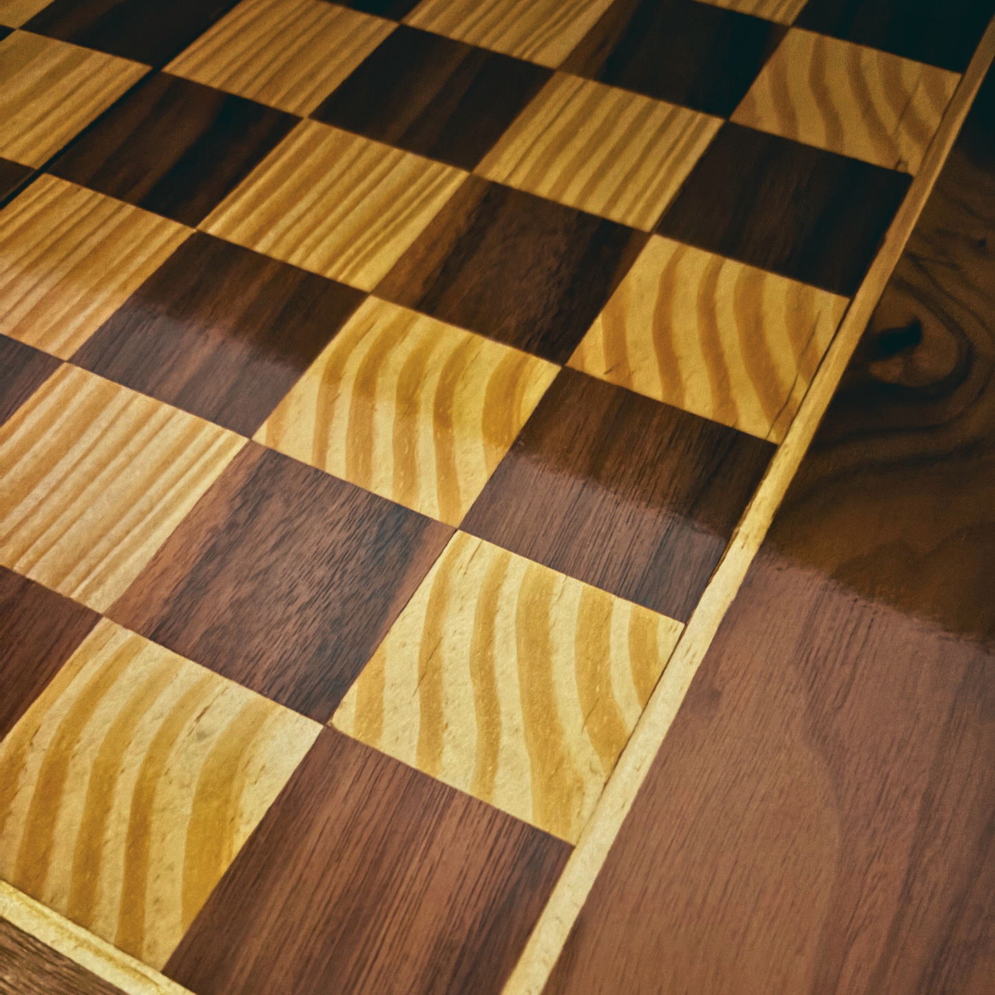 Handcrafted Damascene Chess & Backgammon Table by Gaby Al Dayeh – Classic Mosaic Design