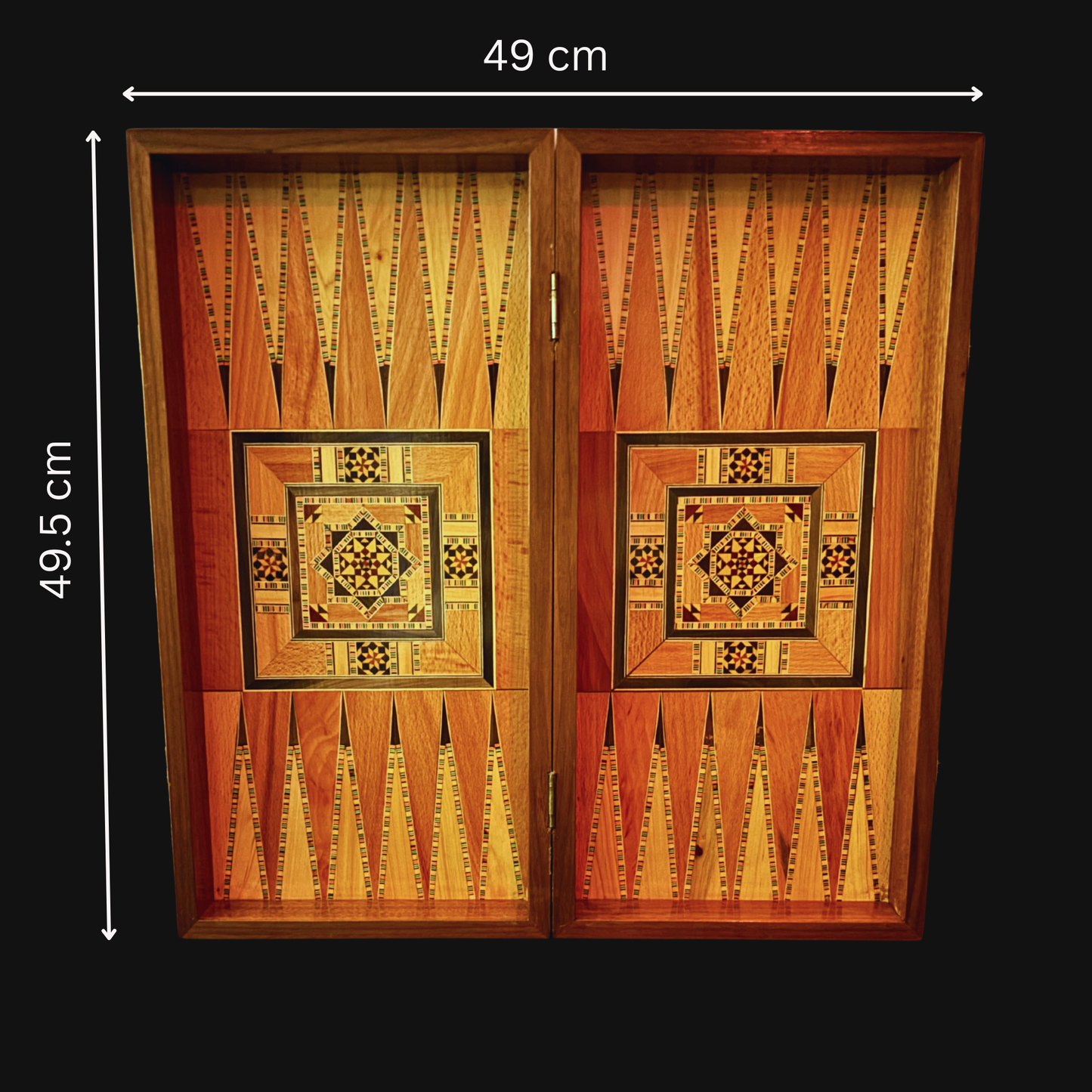 Handgefertigter Damaszener Schach- & Backgammon-Tisch von Gaby Al Dayeh – Klassisches Mosaikdesign