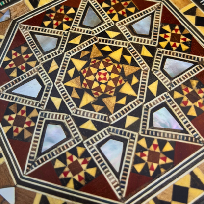 Scatola Artigianale in Mosaico Damasceno – Madreperla e Velluto