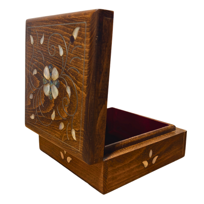 Damasceńska Szkatułka Luksusowa – Masa Perłowa & Aksamit