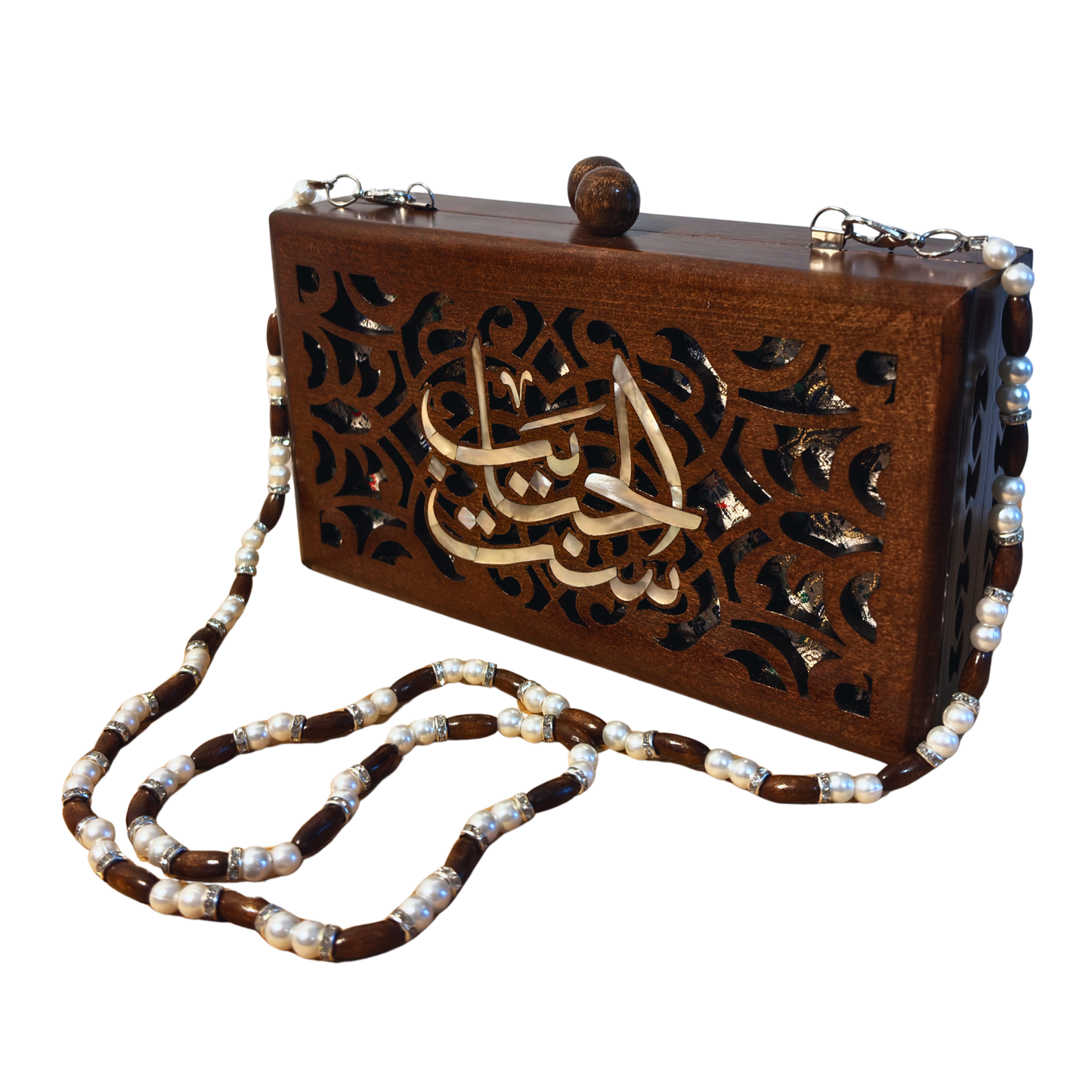 Mother – Clutch de Lujo Damascena con Nácar y Brocado Interior